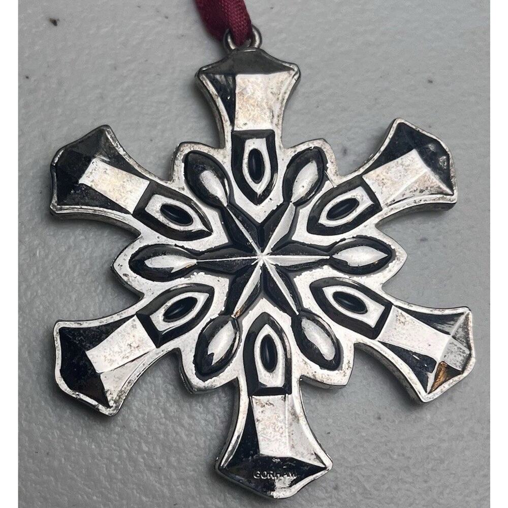 Vintage Gorham Silver Plated Snowflake Christmas Ornament Holiday Decoration